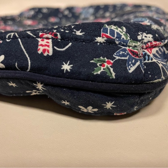 Vera Bradley Holiday Owls Christmas Iconic Triple Zip Crossbody Bag, EUC - Picture 2 of 5